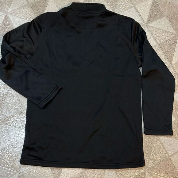 Flag design men’s zip neck black pullover zip up neck open hem size Large - Picture 7 of 11